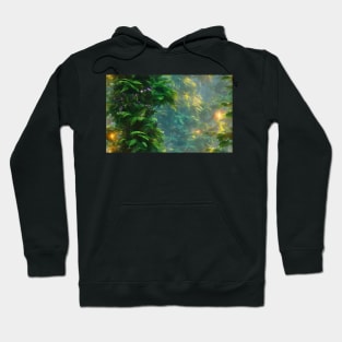 Seamless Jungle Plants Texture Patterns XVII Hoodie